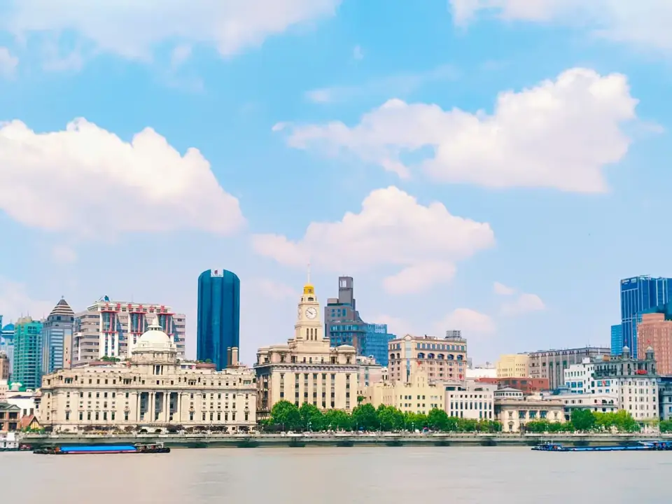 The Shanghai skyline shown inside Tutu's Trip Book